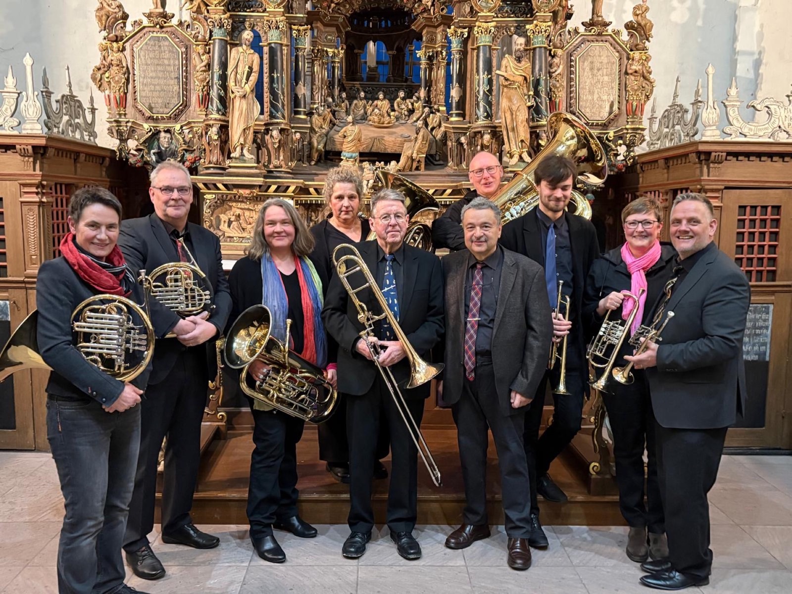 Das Ensemble ArtBrass in voller Besetzung